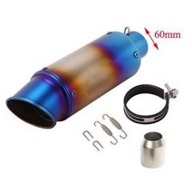 51mm 60mm 범용 오토바이 레이싱 배기 이스케이프 수정된 더트 핏 자전거 머플러 R1 R3 R6 S1000RR CBR600RR CBR1000RR, J Laser