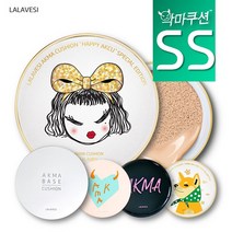 [라라베시 공식몰] 악마쿠션 뽀송커버 SS타입, 옐로우23호, 본품+리필1(펄화이트)
