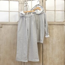 이힝 후드롱 기모 긴팔 와이드팬츠 상하의 트레이닝세트