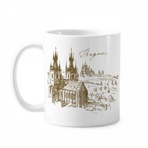 프라하 광장 체코 공화국 랜 드 마크 컵 도예 도자기 커피 도자기 컵 식기, DIYthinker