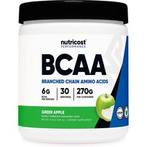 Nutricost BCAA Powder 2:1:1 그린애플 30회분, BCAA 파우더(그린 애플) 30회분