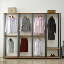 (우드빌) 드레스룸 시스템 행거 옷장 붙박이장 노블 G6401/G8401, G8403, 화이트