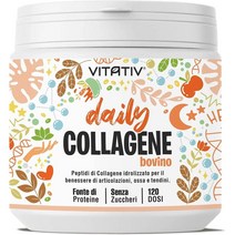 VITATIVE 소 콜라겐 파우더 |관절 뼈 힘줄의 건강을 위한 가수분해 콜라겐 펩타이드 |120인분 |300g |비타티브, 1개