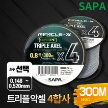 싸파트리플악셀합사벌크선택그레 싸파 트리플악셀 4합사 벌크 300M 그레이 낚시 키워드없음 9WAC0896, 300M 3호