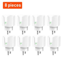 스마트 플러그 스마트콘센트 스위치 멀티탭 tuya 20a 4400w wifi smart eu 플러그 타이머 소켓 fire latent power monitor 음성 제어 홈, 협력사, 8개