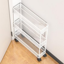 틈새수납장 철재 세탁실 폭좁은 이동식 선반, 36