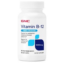 GNC 비타민B12 타임드릴리즈 1000mg VitaminB12 Timed Release 90정, 1병