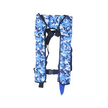 낚시용 구명조끼 팽창식 바다낚시 자동 풍선 구명 조끼 전문 수영 낚시 구명 조끼 수상, 파란색 위장
