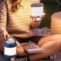 도매창고 휴대용 LED 접이식 캠핑등 아코디언 야외 감성 캠핑 램프 랜턴 후레쉬 손전등 겸용 불빛전환 무드등 인테리어조명 충전식 아웃도어 밤낚시, 접이식캠핑등-F10, 네이비