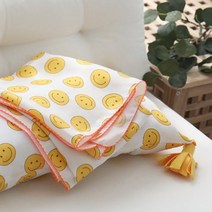 패브릭샵 무형광 천연꼰사인견 스마일, 1개