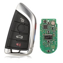 스마트키 원격 Jingyuqin 스마트 3/4 버튼 315mhz 433mhz 868MHZ 원격 키 BMW F CAS4 5 7 시리즈 X5 X6 201, 04 4 Buttons Black_02 434Mhz