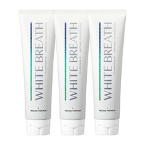 메디안 화이트브레스 미백치약 페퍼민트향 100g 3개