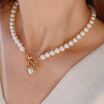 프리모떼 [우주소녀루다 모모랜드낸시 박지현 유빈 착용] HEART PEARL NECKLACE PRN098