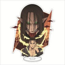 피규어케이스 피규어진열장 아크릴진열장 타이탄 아크릴 스탠드 모델 공격 Levi Mikasa Eren 애니메이션 피규어 Shingeki No Kyojin 데스크 장식 컬렉션 친구, [01] 1