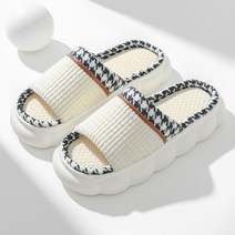 paramicia 발편한 사계절 린넨 실내 홈 슬리퍼, 1개, 화이트