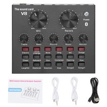 디지털오디오믹서 사운드인터페이스 오인페 음향믹서 DJ 마이크믹서 전문 녹음 믹서 v8 사운드 카드 with 블루투스 오디오 인터페이스 믹싱 콘솔 스튜디오 pc 마이크용 팬텀, 협력사