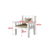 원목 벤치 직각 대기 의자 카페 스튜디오 인테리어, 80X52X80 화이트