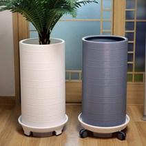 도희네화분 가로줄 대형 FRP화분 가볍고 내구성 강한 대형화분 실내인테리어화분 학교화분 관공서화분 플라스틱화분, 블루그레이 가로줄 대형FRP화분 (기본받침형)