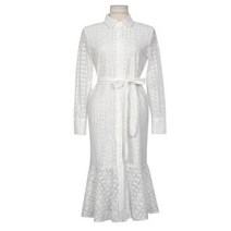 맘등원룩 문센 워마일룩 집 청담동 며느리 꾸안꾸 빈티지 할로우 아웃 레이스 여성 긴 드레스 붕대 우아한 인어 전체 슬리브