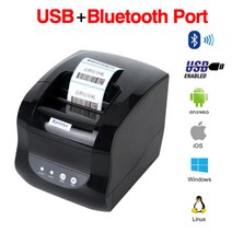 택배송장프린터 송장출력기 운송장 바코드 QR코드 라벨 기계 80mm, 365BL, 미국 플러그