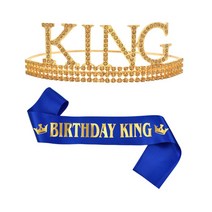 벌스데이킹 남자친구생일 아버지생일 king 왕관 킹 어깨띠, 킹왕관(단품) (어깨띠제외)