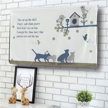 SKANDSALO 패브릭 인테리어 TV 티비 커버 덮개 가리개, 32인치(77*48) + S