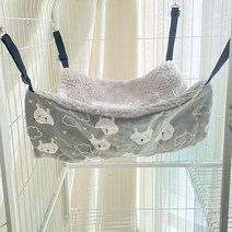 튼튼 원목 고양이 캣타워 캣폴 놀이터 우드 직조 운동기구 타워 스크래처, L-(58*48cm), 그레이 토끼[그레이 벨벳]