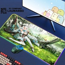 에픽 세븐 Rgb 마우스 패드 게이머 키보드 매트 책상 애니메이션 카펫 Pc 빅 게임 캐비닛 확장, 07 GG001211_07 RGB350x600x3mm