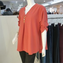 샤이린 DP01 브이넥 진주장식 블라우스 Sz1mbl715