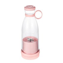 믹서 미니 밀크 쉐이크 6 블레이드 전기 과일 블렌더 휴대용 USB 충전식 블루 색상, 01 Pink 380ml_01 301-400ml