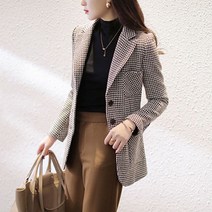 여성 봄 가을 5부 긴팔 댄디룩 하객룩 오피스 기본 코디 블레이져 마의 재킷