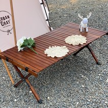 몬스터캠핑 롤테이블 3종 캠핑테이블 접이식테이블, L 브라운 (FD)