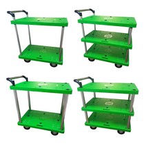 [카트모아]다단대차모음 2단카트 3단카트 다양한 색상 사이즈 바퀴옵션 서빙카트, 미니(400X600), 녹색, 2단/구형(부싱형)파이프/기본PVC바퀴