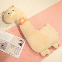 2023 새로운 그물 붉은 잔디 진흙 말 봉제 인형 베개 긴 스트립 소파 베개 침대 클램프 다리 베개, 100cm, 분홍 잔디 진흙 말