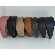 가을 베이직 데일리 레자 인조 가죽 넓은 와이드 머리띠 헤어밴드