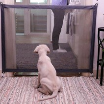 강아지 메쉬 안전망 네트 울타리 게이트 반려견 가드, 180cmx72cm_블랙