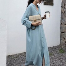 셀러허브 패션 [오노마] ONM G125675_차이나카라 셔츠원피스 롱원피스