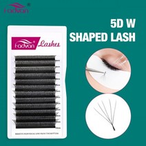 FADVAN-자동 개화 W 모양 블룸 3D 4D 5D 프리메이드 팬 속눈썹 연장 자연스럽고 부드러운 전문 300060, C, 0.07mm_9mm | 5D W