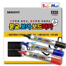 문교 BOA 보아 생잉크 보드마카-1타 2023.5월생산, 흑-2023.4월생산