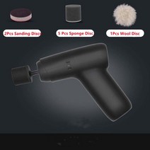 차량광택기 무선폴리셔 듀얼광택기 전동드릴광택 자동차폴리싱 미니 연마 기계 휴대용 디테일 왁싱 도구 전기 청소 브러시 ​​ 왁싱, 검은색