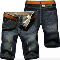 피피샾 레트로 스크레치 워싱 청반바지(진청)