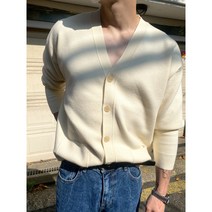 모룸 남자 브이넥 버튼 업 오버핏 니트 가디건 6컬러 M1851