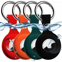 wanchel 4팩 에어태그 홀더 with 키체인 case Anti-Lost 키체인 보호 에어태그 Item Finders for 강아지 고양이 수하물 지갑 백팩, Popular Color