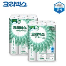 크리넥스 물에 잘 녹는 화장지 에어셀 프리미엄 피톤치드향 45M, 24롤, 2팩