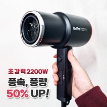 2200W 초강력 BLDC 드라이기 항공모터 헤어드라이어, 실버 스탠드, 메탈블랙