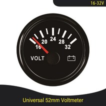 52mm 미니 전압계 12V 24V 자동차 차량용 모터 보트 요트 해양 볼트 게이지 측정기 빨간색 백라이트, 06 24V BS