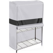 MOLLYAIR 선반 커버사이드 포켓 포함 - 회색 미디움 스티치가 있는 검정색 스탠다드 색상 30x14x60인치, [05] 48Wx 18Dx 72H, [07] 실버 블랙