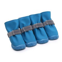 반려 동물 반사 4pcs 애완견 비 신발 안티 슬립 방수 고양이 부츠, l, XL