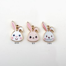 비즈아이 [7344-19]에폭팬던트(토끼) 11*19mm (골드) [1개], 핑크