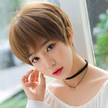 스타일 숏컷 가발 짧은 컷트 통가발 보브컷 여자 커트 머리 전체 티안나는, 코토리베이지
